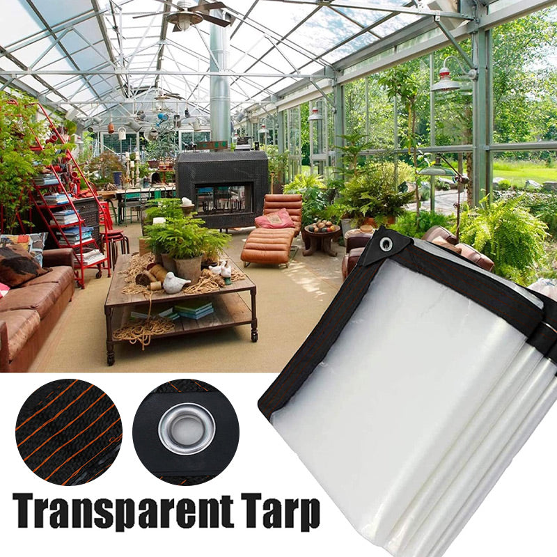 Heavy-Duty Clear Waterproof Tarp | UV-Resistant and Tear-Proof