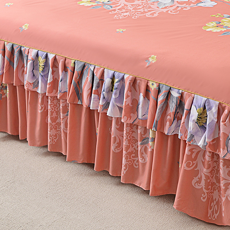 Luxury Bed Skirt – 3-Piece Set with 2 Pillowcases & Double Ruffles (Box Spring Cover)
