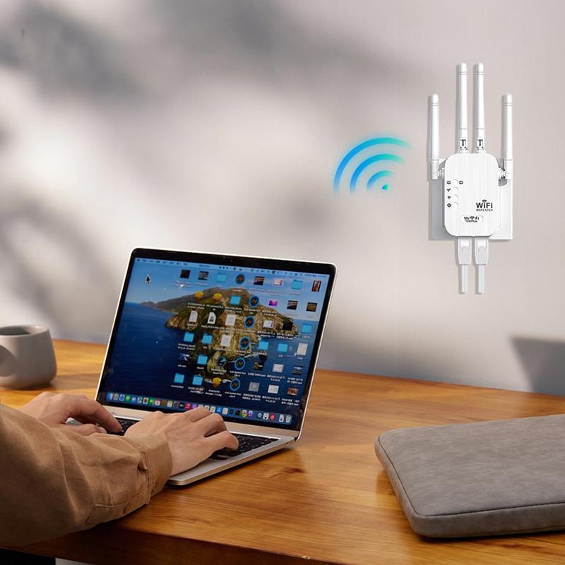 1200Mbps WiFi Range Extender - Dual Band (5GHz & 2.4GHz) WiFi Repeater with Ethernet Port & WPS