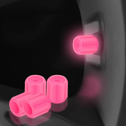 Glow in the Dark Valve Caps - Luminous - For Bicycle, Car & Motorcycle