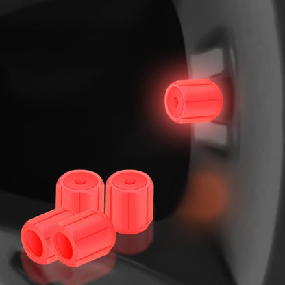 Glow in the Dark Valve Caps - Luminous - For Bicycle, Car & Motorcycle