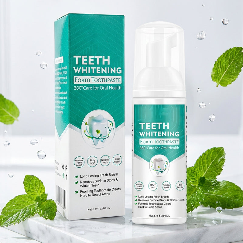 Whitening Toothpaste Foam - 360° Deep Cleaning Mousse (For Fresh Breath)
