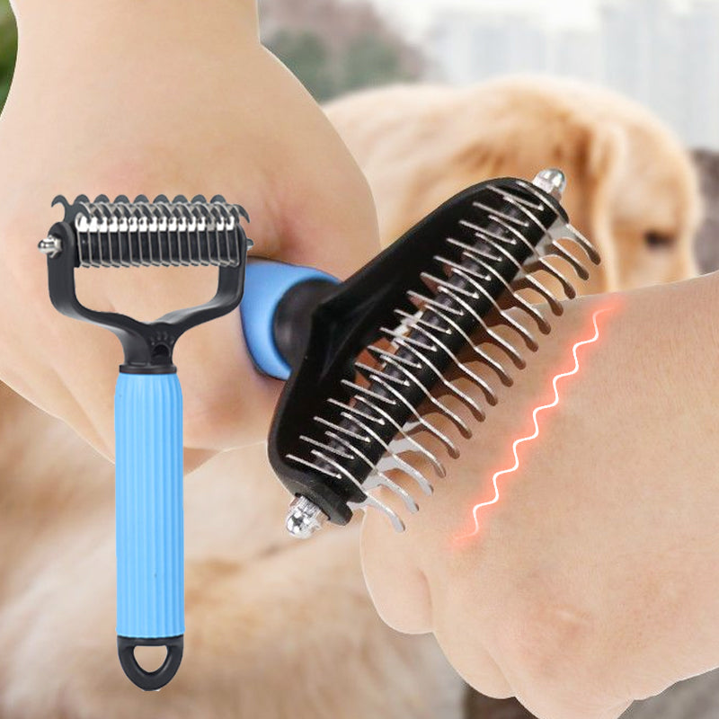 Double-Sided Pet Brush for Grooming