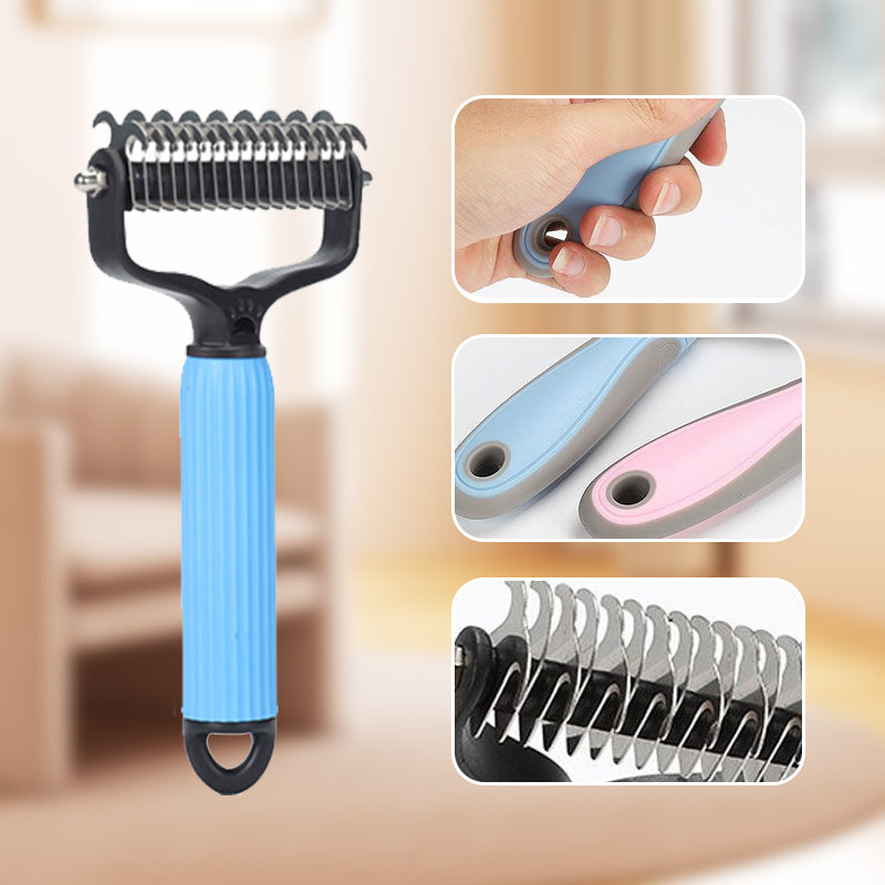 Double-Sided Pet Brush for Grooming