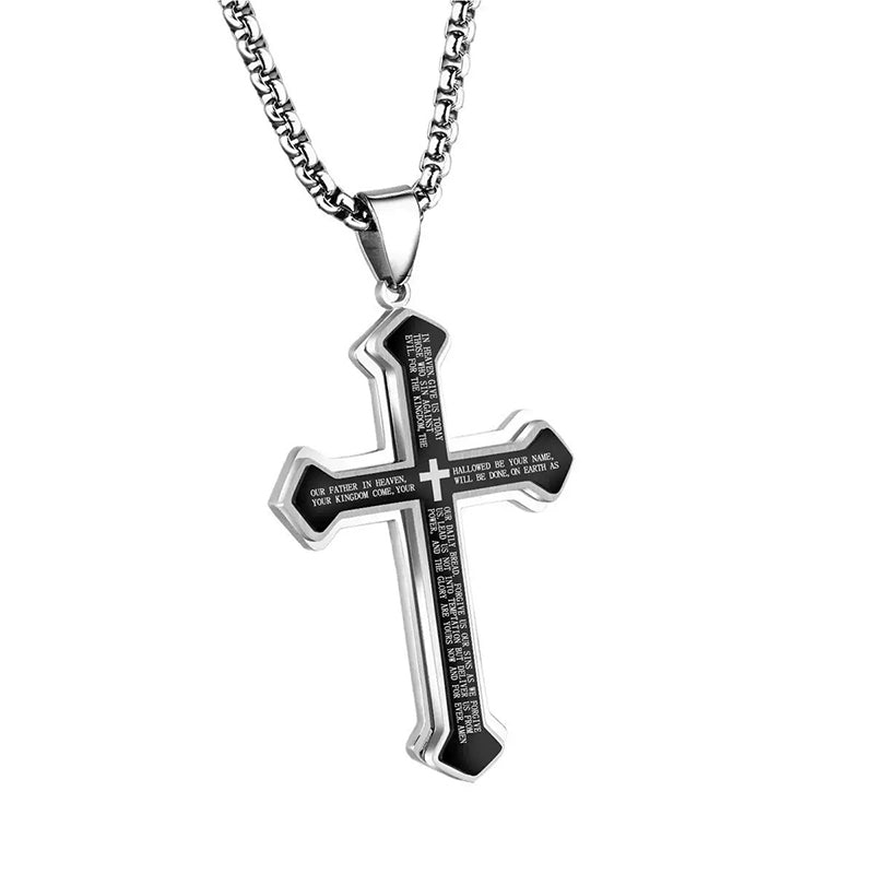 📢📢 50% OFF!! ⏰ Men's Lord's Prayer Cross Necklace