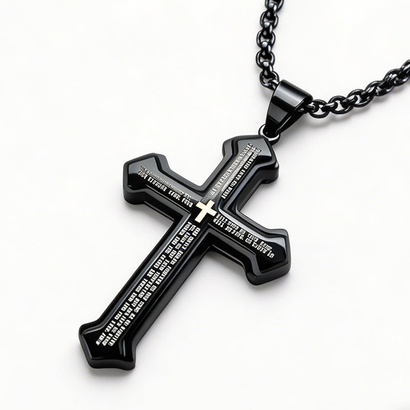📢📢 50% OFF!! ⏰ Men's Lord's Prayer Cross Necklace