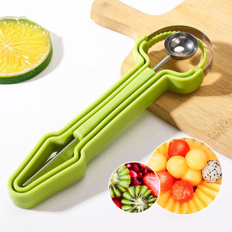 3-in-1 Stainless Steel Melon Baller and Spoon Set