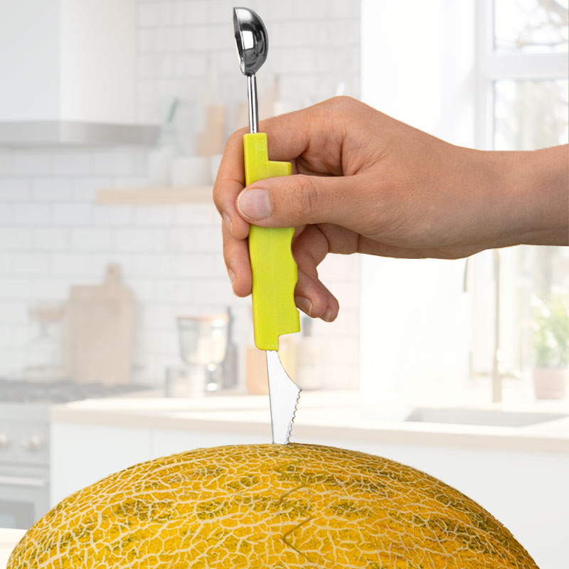 3-in-1 Stainless Steel Melon Baller and Spoon Set