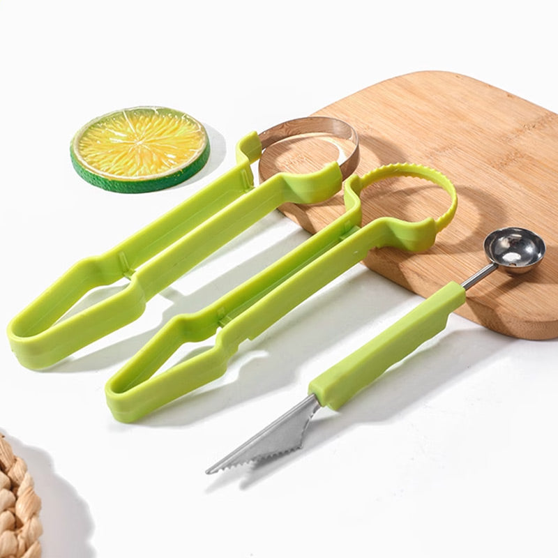 3-in-1 Stainless Steel Melon Baller and Spoon Set