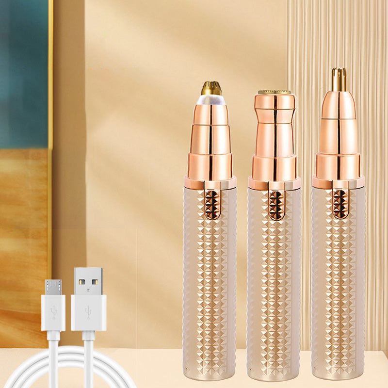 π 3-in-1 Electric Eyebrow Trimmer β Interchangeable Heads for Brows, Face, and Detailing β Unisex Design to Keep You Well-Groomed Anywhere, Anytime