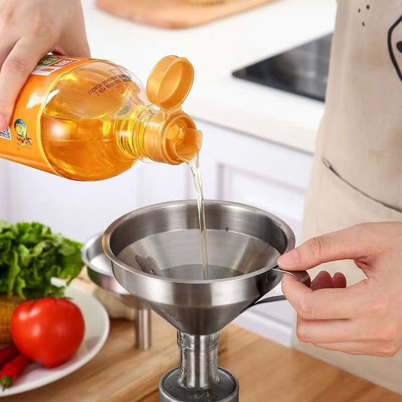 Stainless Steel Filter Funnel – Includes Free Fine Mesh Filter