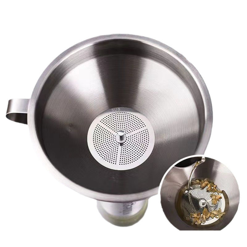 Stainless Steel Filter Funnel – Includes Free Fine Mesh Filter