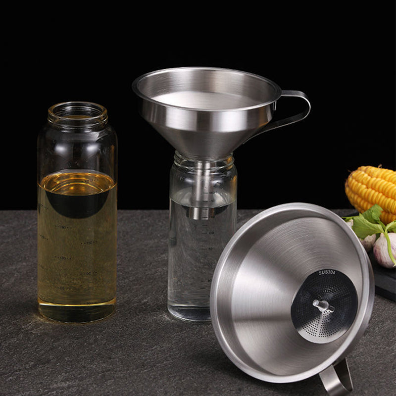 Stainless Steel Filter Funnel – Includes Free Fine Mesh Filter