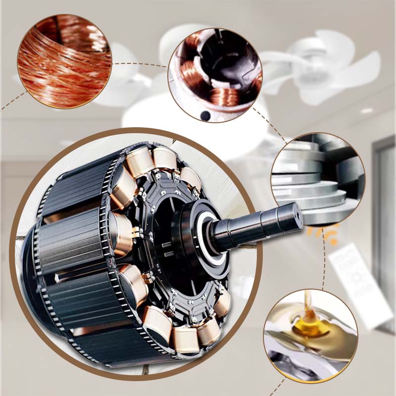 New E27 Ceiling Fan with Light – 2-in-1 Quiet LED Fan Light
