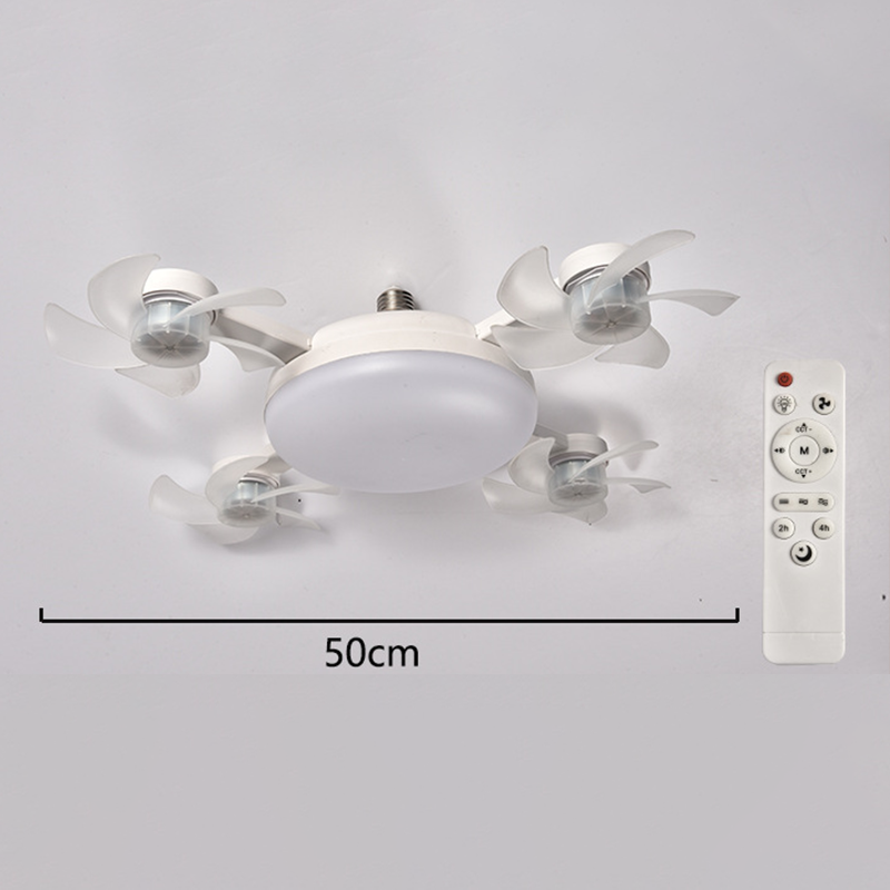 New E27 Ceiling Fan with Light – 2-in-1 Quiet LED Fan Light