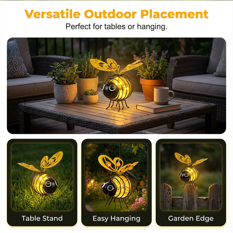 Solar Hanging Light with Bees
