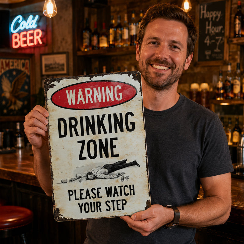 π’π’ 50% OFF RIGHT NOW! π₯ Retro Metal Bar Sign β Rustic Warning Sign for Wall Decor