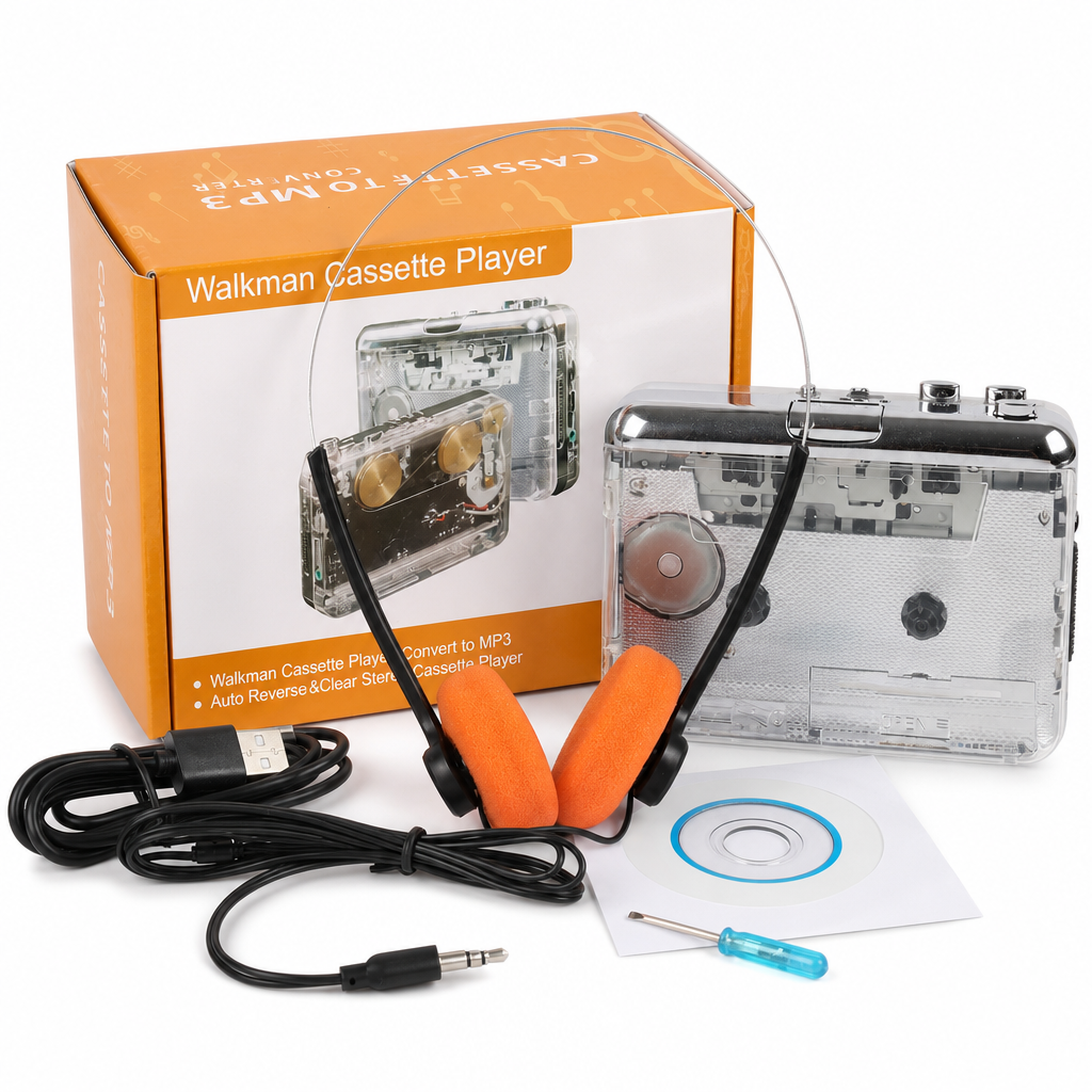 Transparent Cassette Tape Player – Old Tapes, New Life!