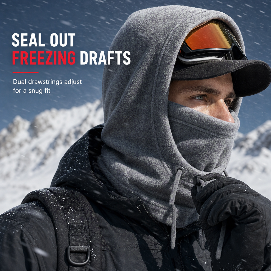 Warm Fleece-Lined Balaclava & Ski Mask for Cycling and Skiing