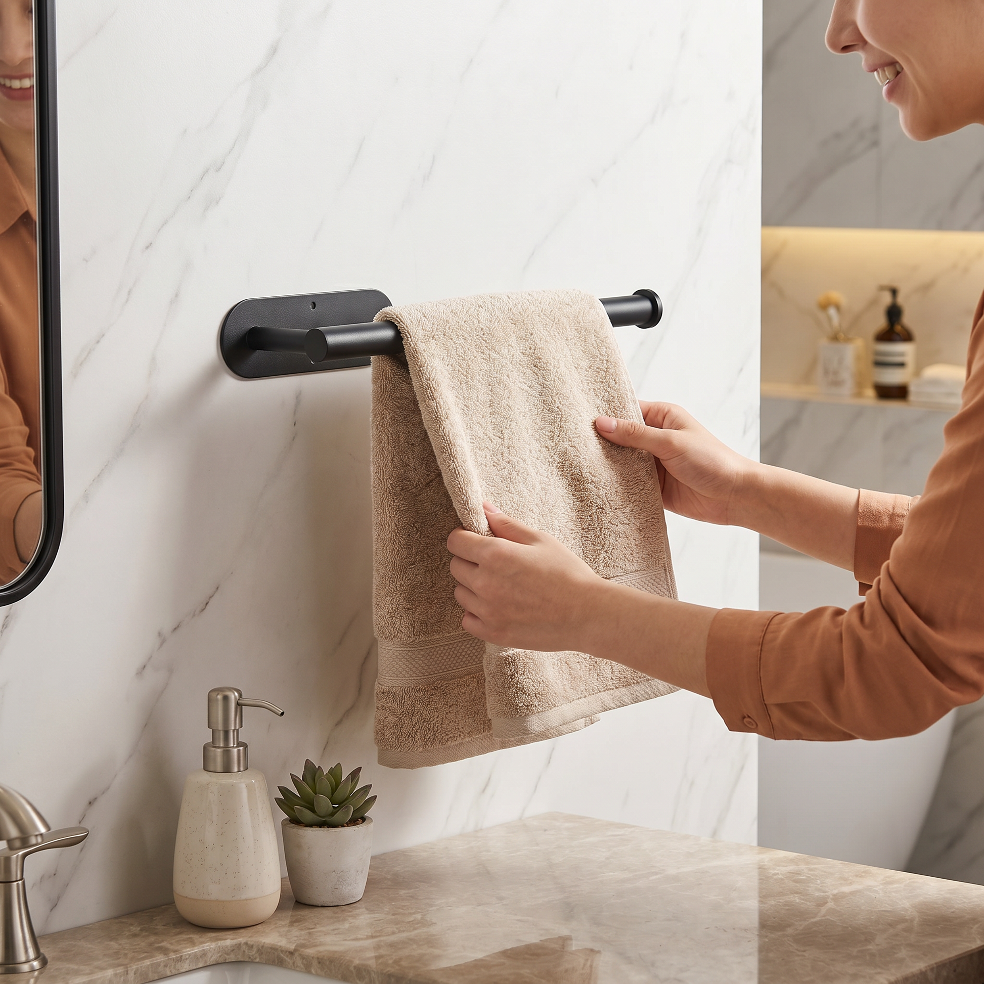 Modern Stainless Steel Paper Towel Holder – No-Drill Installation & Versatile Use