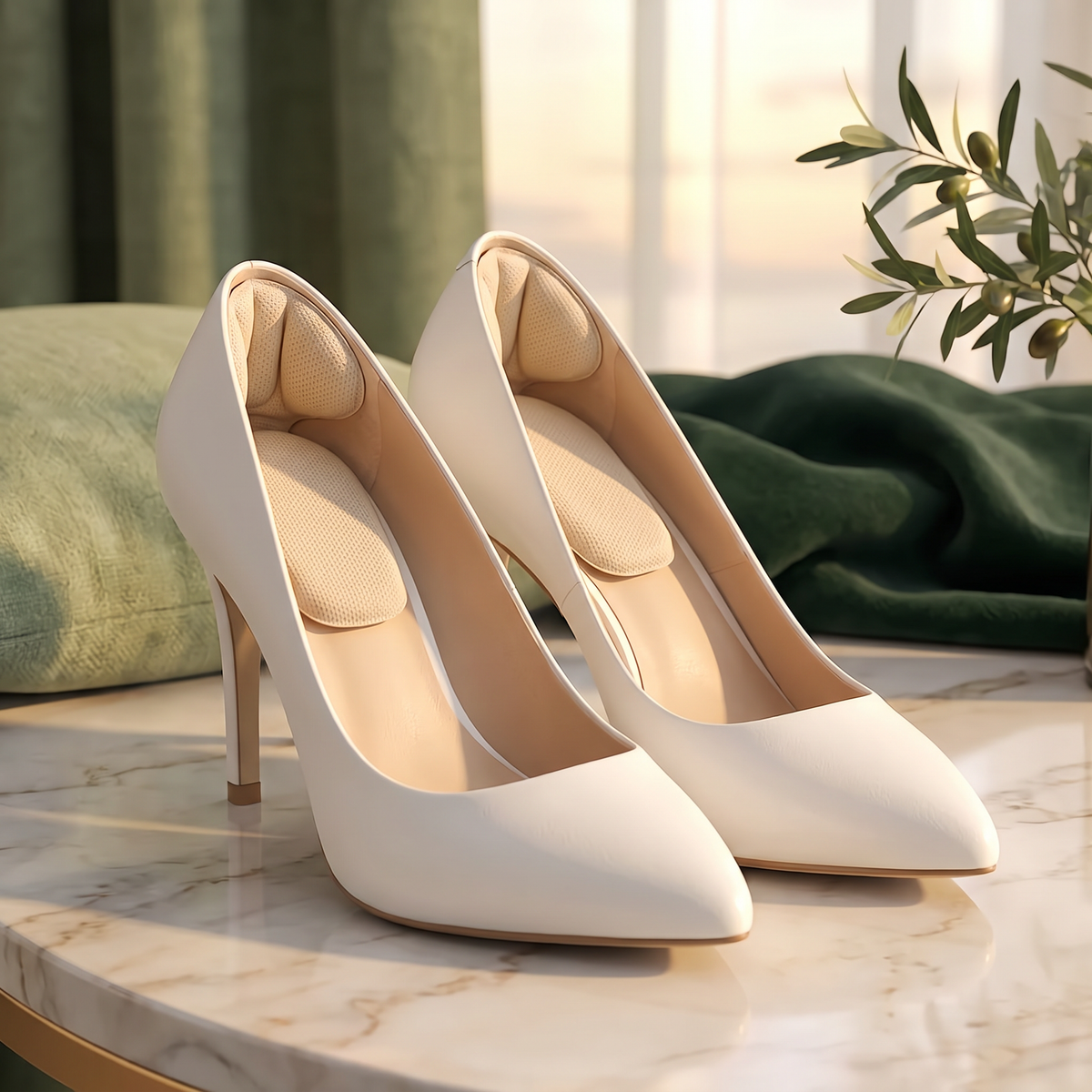 Soft and Breathable Double-Layer Foam Heel Cushions