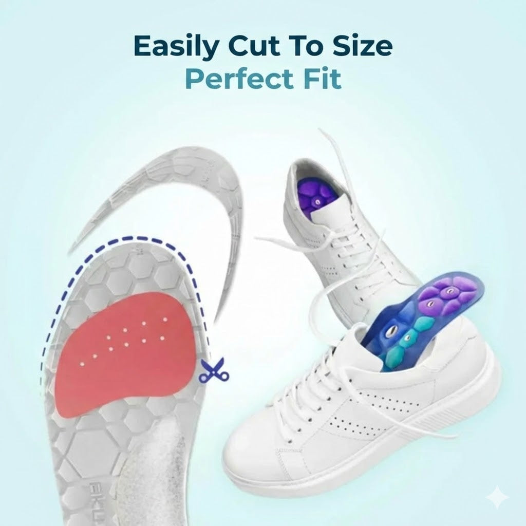 Medivital™ Magnetic Acupressure Insoles – Trim-to-Fit Shoe Inserts