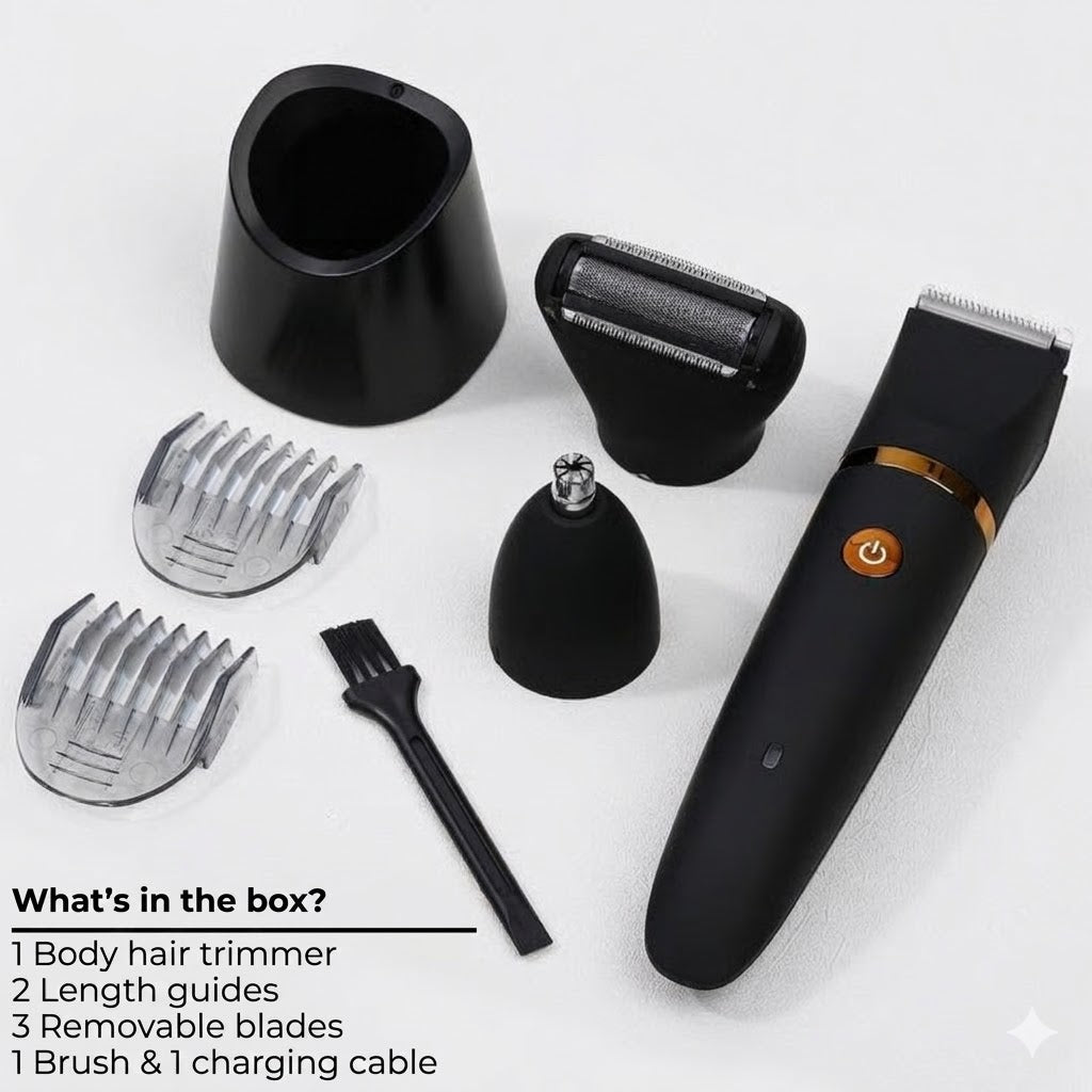 3-in-1 Body Groomer for Men – Electric Body Trimmer