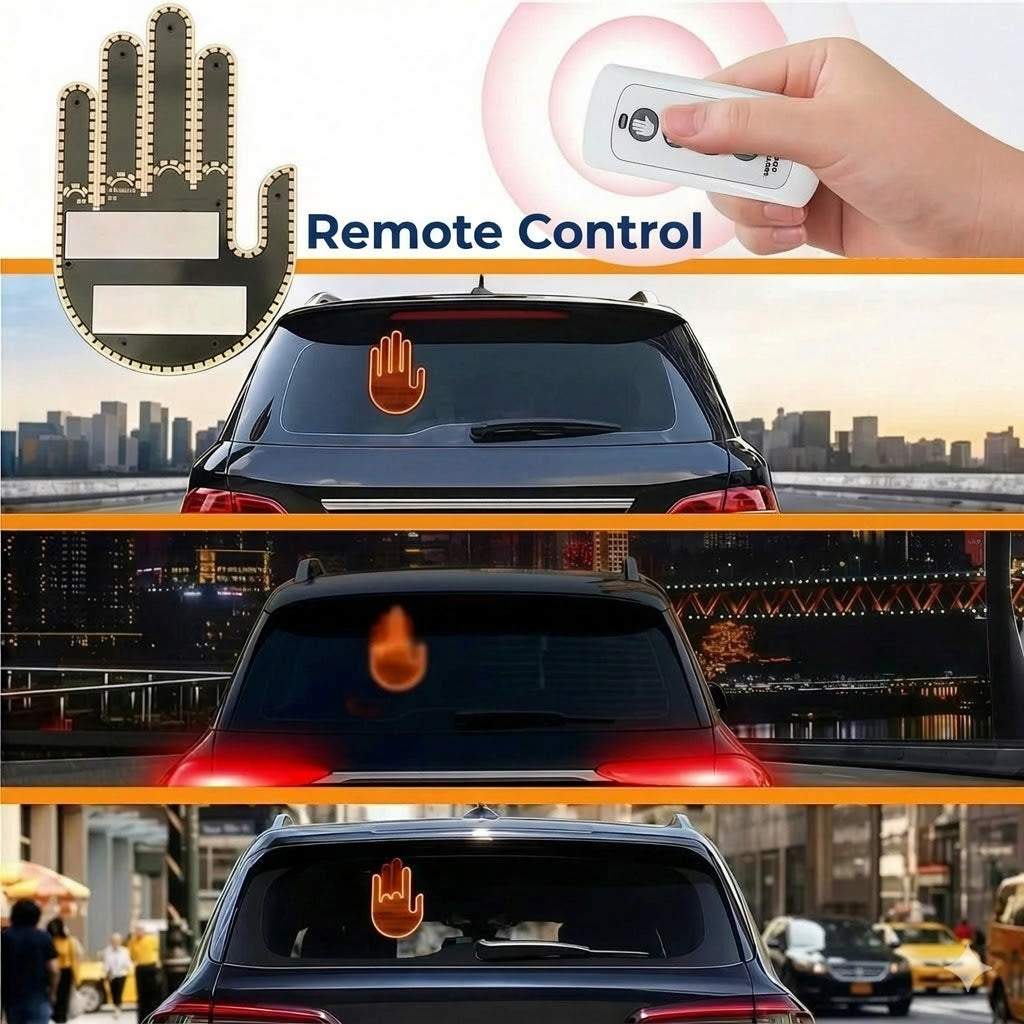 Illuminated hand-shaped car lights