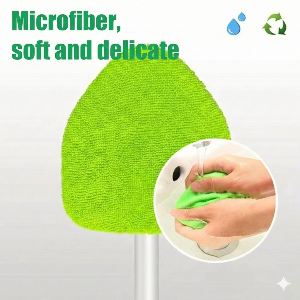 Telescopic Window Cleaner Set - Extendable Pole with Scrubber & Squeegee