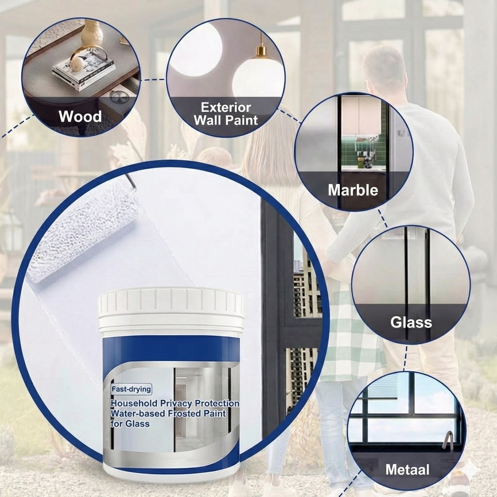 Frosted Glass Paint – Liquid Window Film for Privacy (Matte & Sandblast Effect)