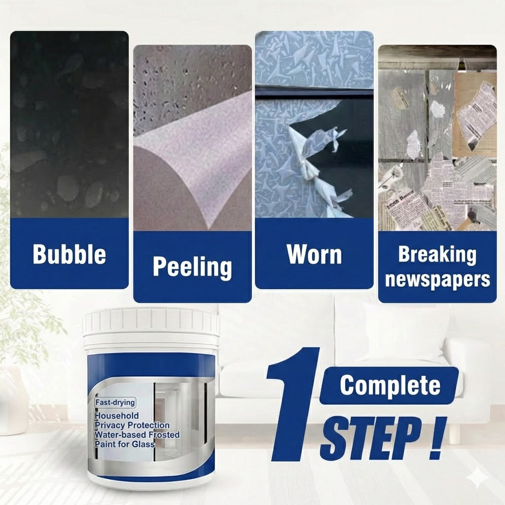 Frosted Glass Paint – Liquid Window Film for Privacy (Matte & Sandblast Effect)