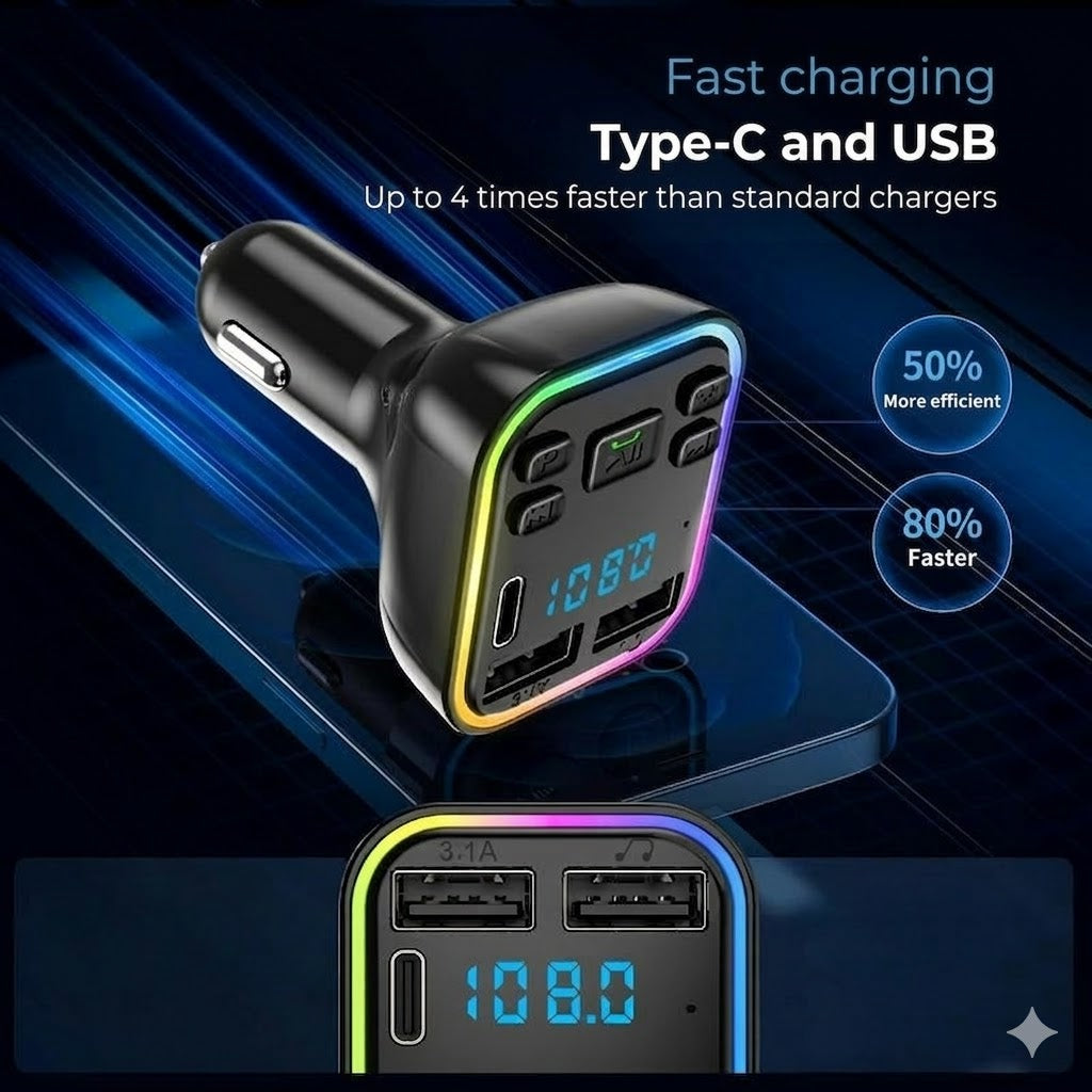 Bluetooth FM Car Adapter and Charger