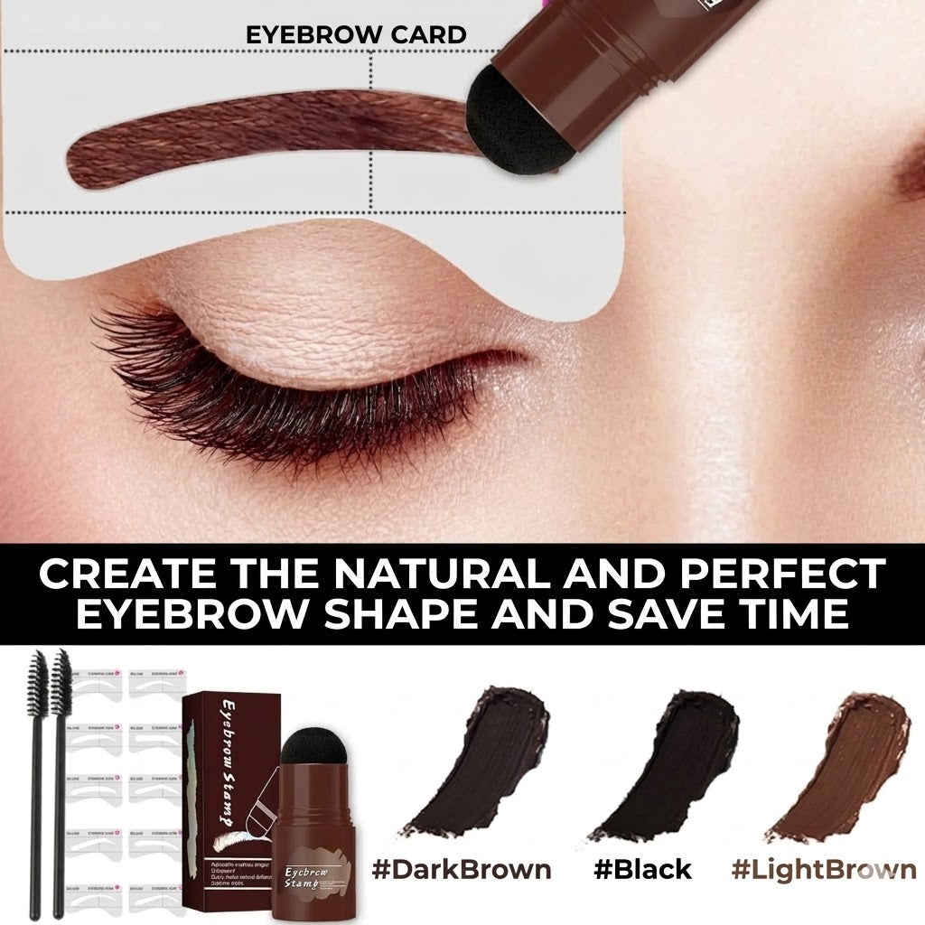 Professional Eyebrow Stamp & Stencil Kit - For Perfect Symmetry