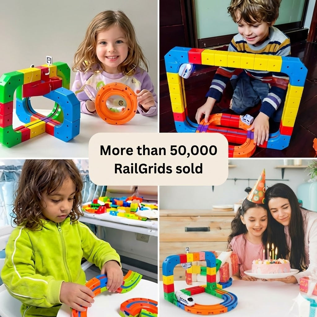 DIY Puzzle Train Track - Educational Block Set