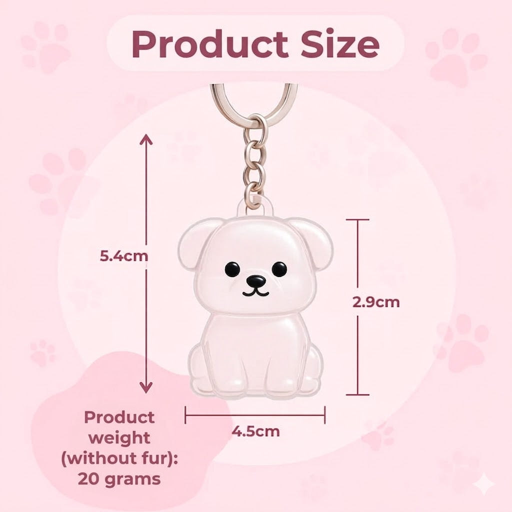 Snuzzle Personalized Pet Fur Keychain - Unique Memorial Keepsake for Dog & Cat