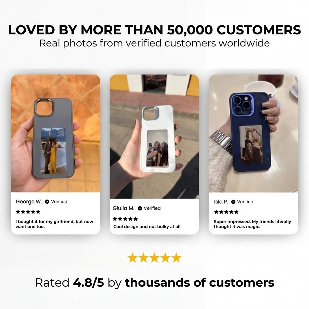 Pixly NFC E-Ink Case for iPhone - Smart Case with Customizable Screen (DIY Photos)