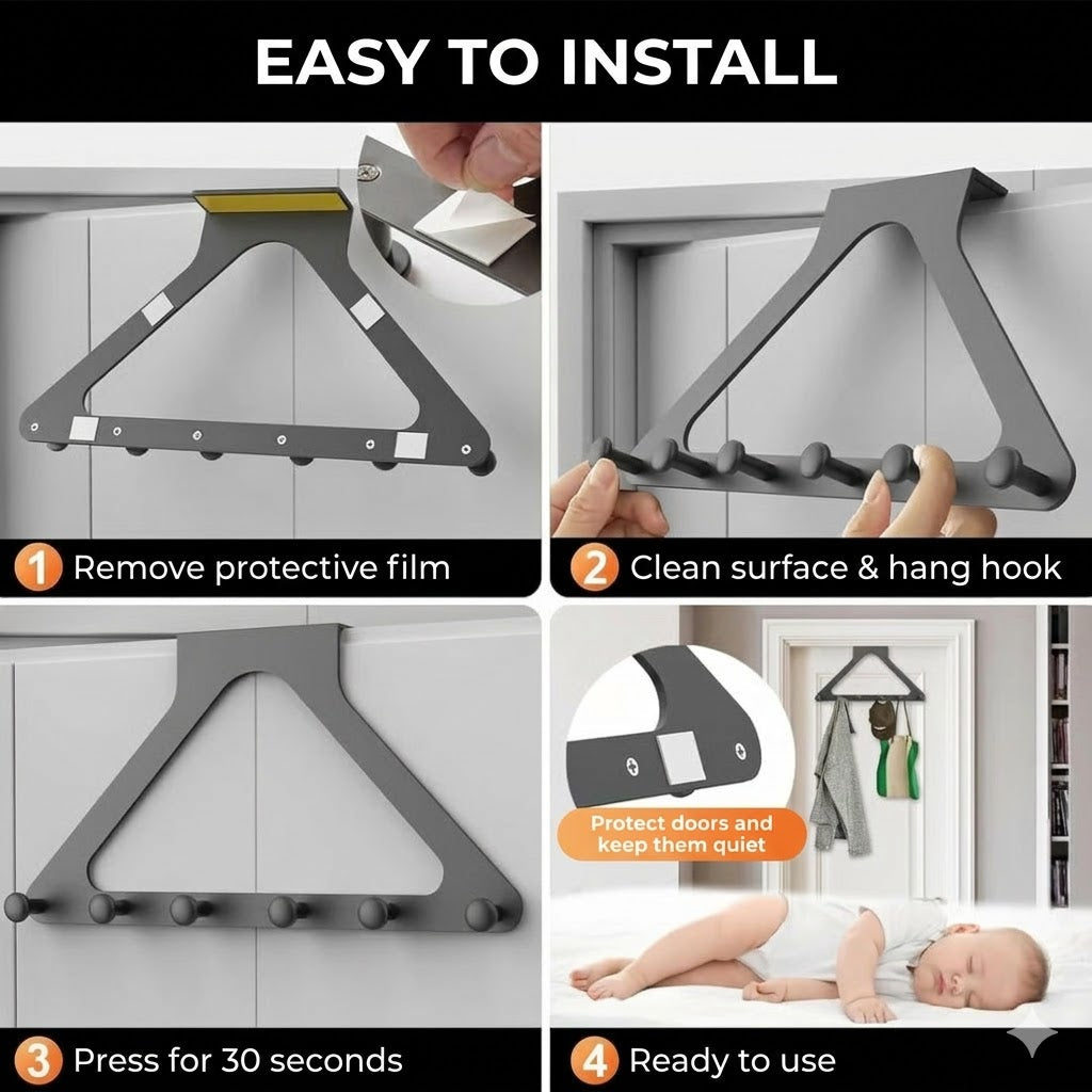 Sturdy & Durable Over-Door Organizer