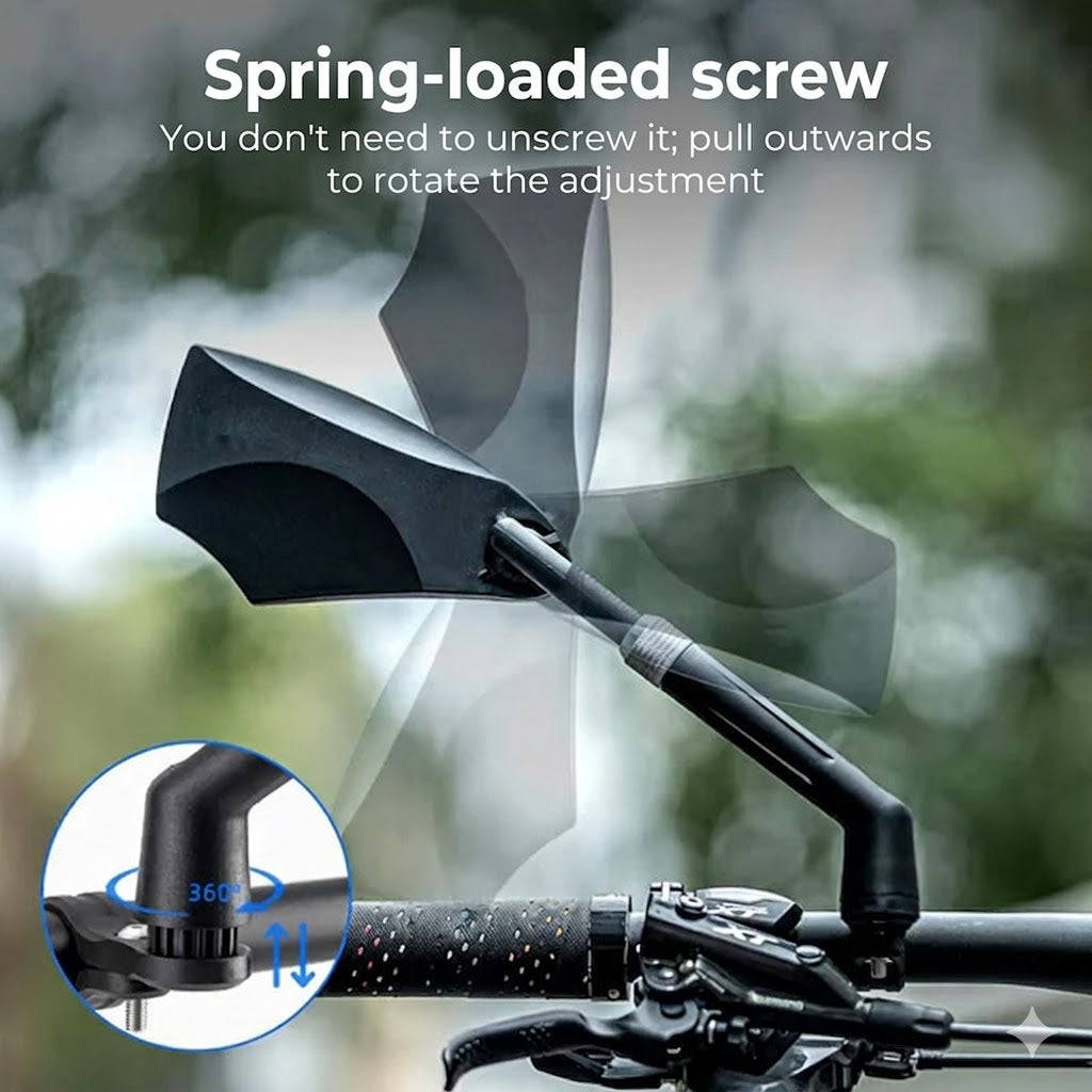 Adjustable Bicycle Handlebar Mirror - 360 Degree View