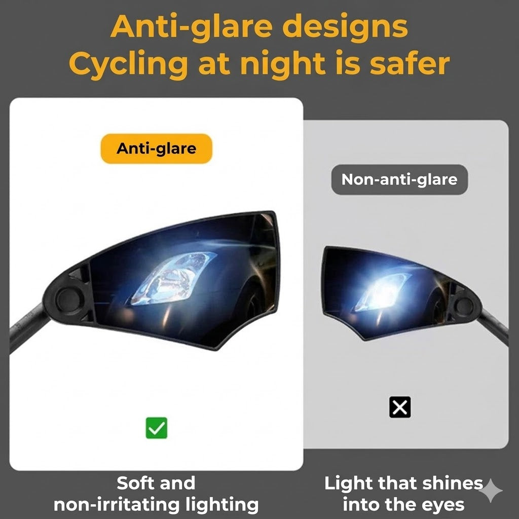 Adjustable Bicycle Handlebar Mirror - 360 Degree View