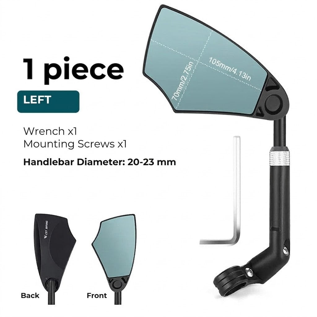 Adjustable Bicycle Handlebar Mirror - 360 Degree View