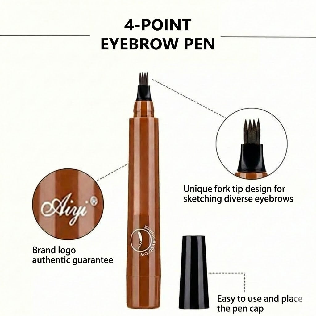 Microblading Eyebrow Pen – Waterproof Eyebrow Pencil with Micro-Fork Tip (Natural Effect)