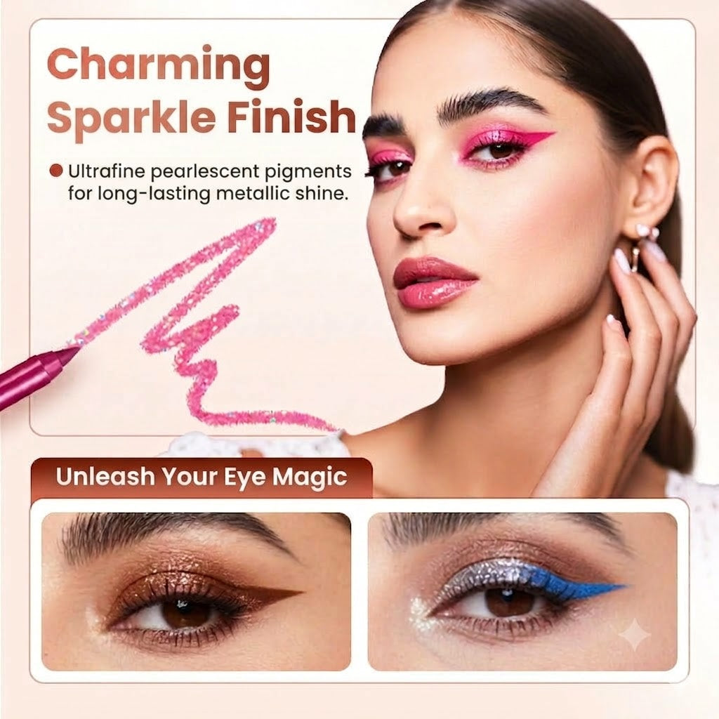 14-Piece Waterproof Colored Gel Eyeliner Set 👁️🌈✏️