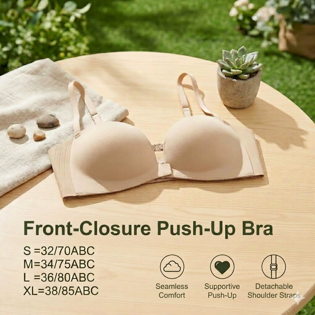 Push-Up Bra with Front Closure