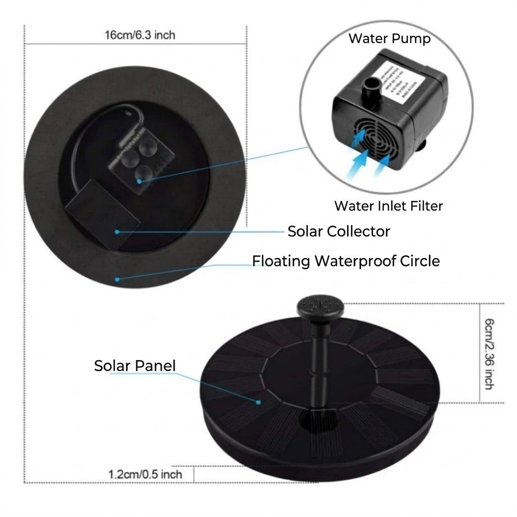 Automatic Solar-Powered Fountain
