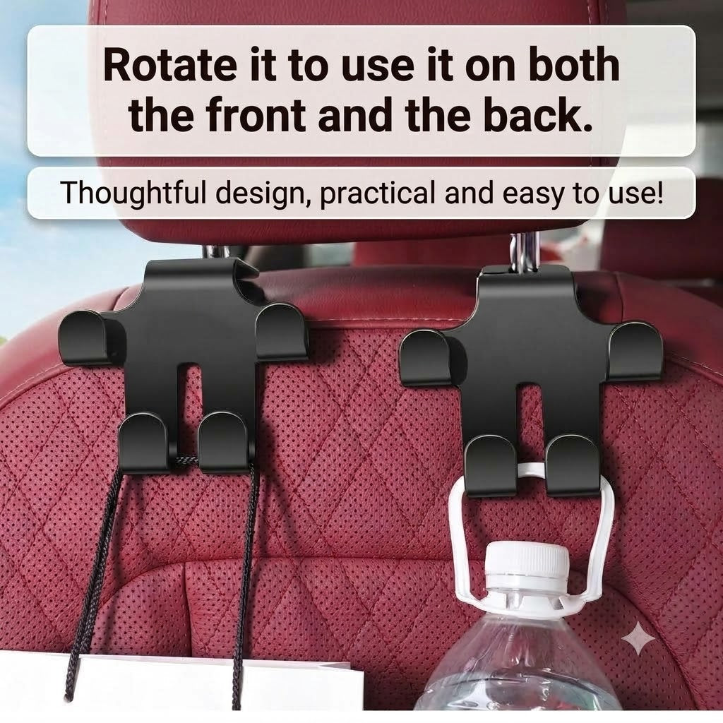 Car Headrest Hooks (2-Pack)