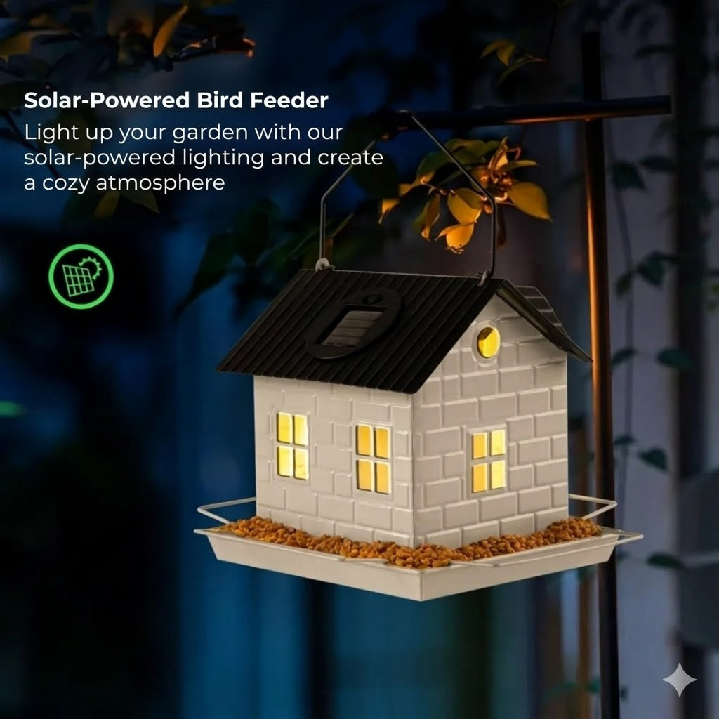 🕊️ Solar-Powered Birdhouse - Automatic Lighting