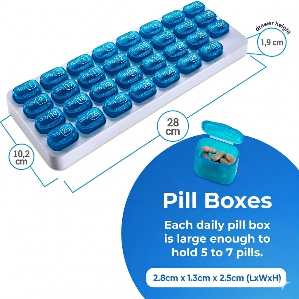 Monthly Pill Box 31 Days