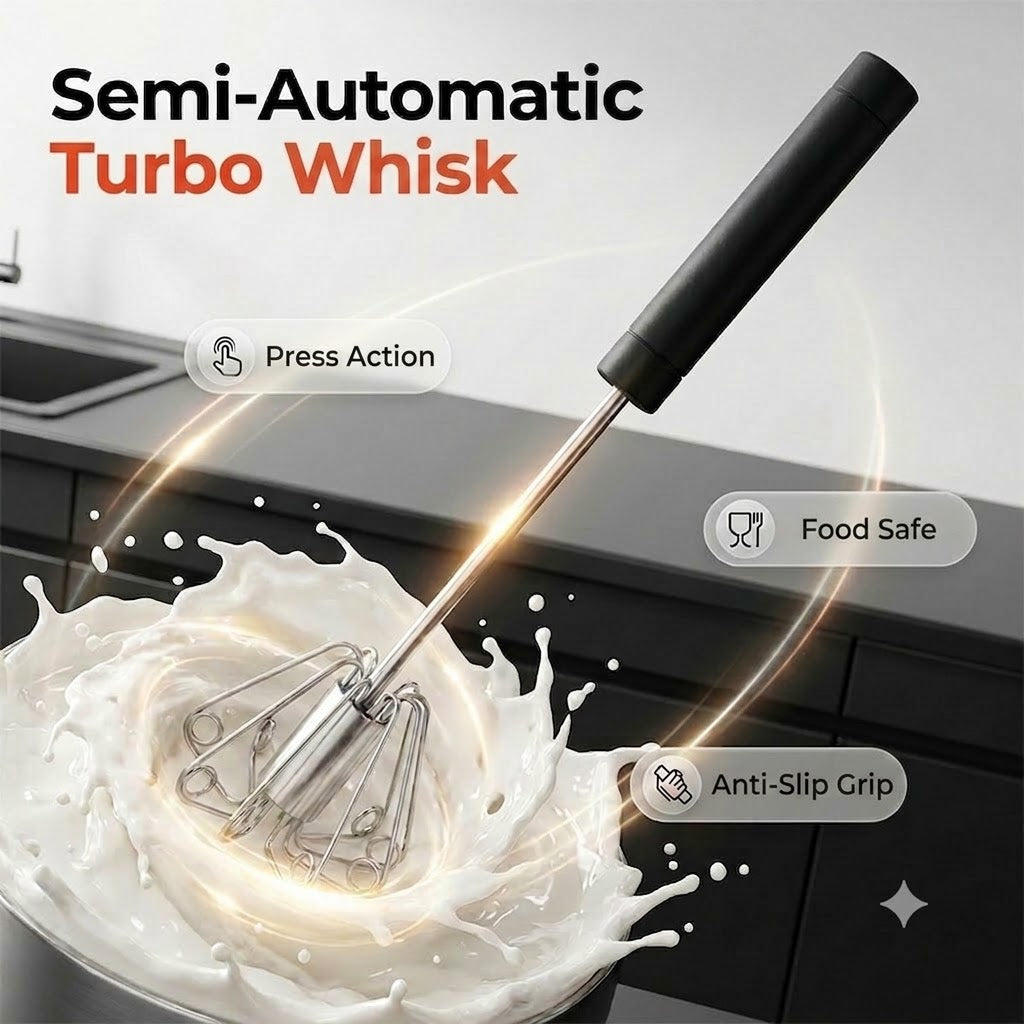 Handy Kitchen Tool: Stainless Steel Whisk with Non-Slip Handle