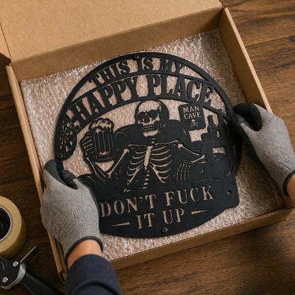 💀🍺 "This is my happy place": Fun decoration for a space exclusively for men