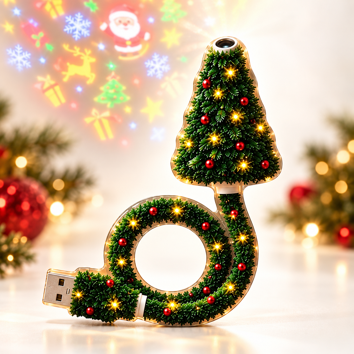 HD USB Christmas Projector – Create a Magical Holiday Atmosphere in an Instant